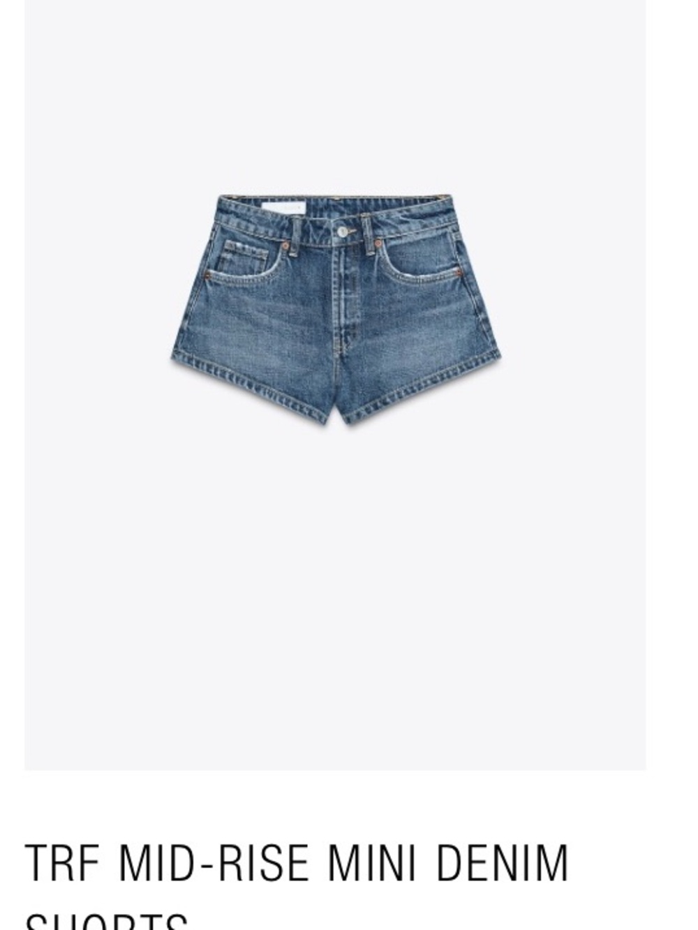 Zara TRF Mid-Rise Mini Denim Shorts size 12 (31)